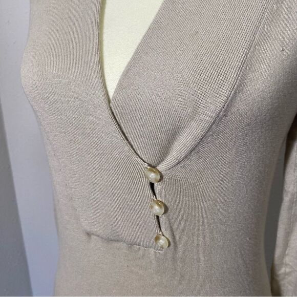 Ann Taylor Cashmere Blend Faux Wrap Front W/ Buttons Knit Sweater Women's XXS - Picture 14 of 16